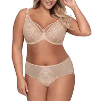 Biustonosz Ava AV 1824 Beige to koronkowy model typu soft z fiszbinami, który zapewnia wyjątkowy komfort i efektowne podtrzymanie biustu. Miseczki wykonano z podwójnej warstwy: wewnętrzna to delikatny tiul, a zewnętrzna to piękna, wyrafinowana koronka. Regulowane, nieodpinane ramiączka pozwalają na idealne dopasowanie, a subtelne paseczki dodają całości uwodzicielskiego charakteru. Konstrukcja biustonosza została zaprojektowana tak, aby doskonale wspierać każdy rodzaj biustu. Skład materiału: 88% poliamid, 8% bawełna, 4% elastan, co zapewnia trwałość i wygodę noszenia.
Skład: 88% Poliamid, 8% Bawełna, 4% Elastan